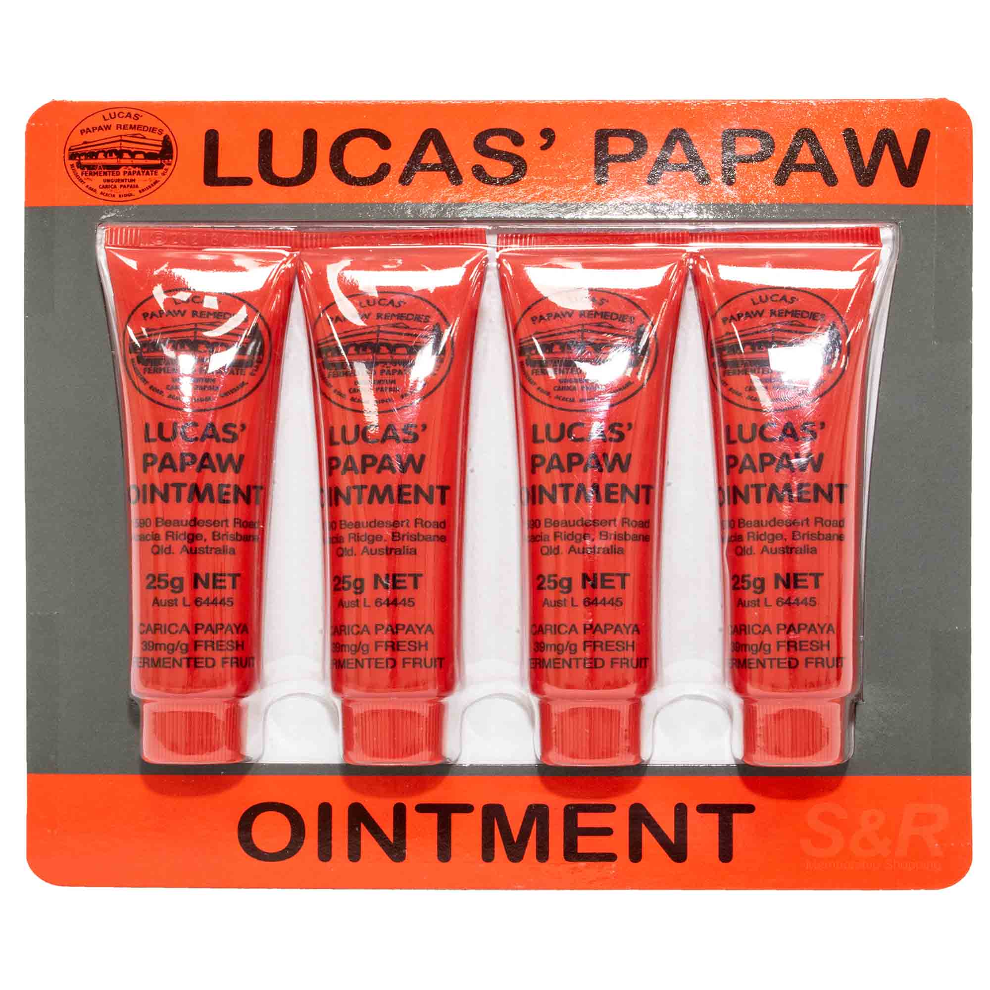 Lucas Papaw Carica Papaya Fresh Fermented Fruit Ointment 4pcs